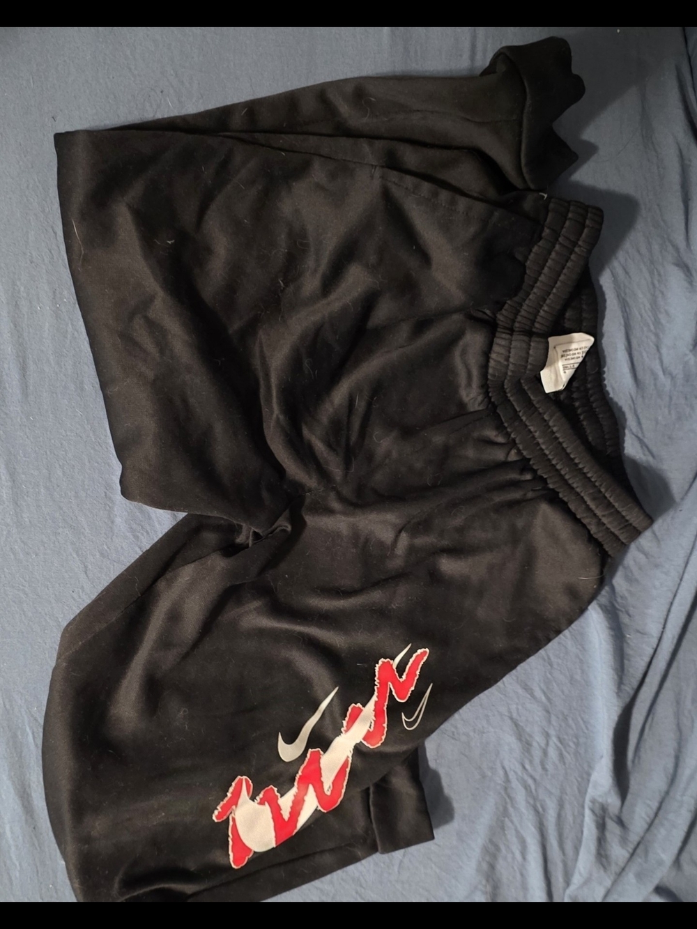 Nike Pants Shorts with Red Script and Silver Swoosh